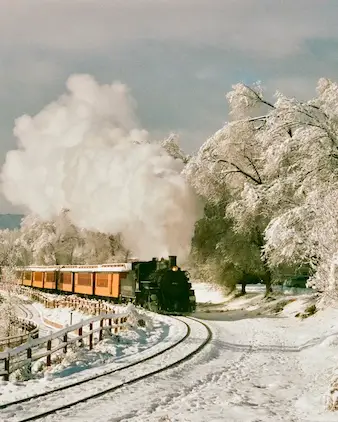 Durango Silverton Train in Snow